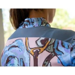 FITS Women's Kinetic Short Sleeve Shirt - Blue Roses & Tack -Equestrian Supplies 621196 800 800