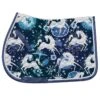 Ovation Altitude Print AP Saddle Pad - Blue Whimsical Horses -Equestrian Supplies 621282 800 800