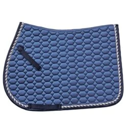 Ovation Elegance Satin AP Pony Saddle Pad - Navy