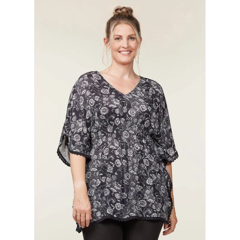 EQL Women's Daydream Gauze Tunic - Black Eq Lace 3 EQL Women's Daydream Gauze Tunic - Black Eq Lace