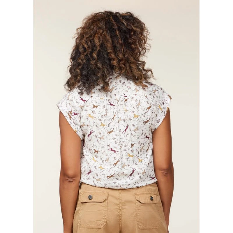 EQL Women's Horizon Rolled Cuff Shirt - Soft White Spring Fever 6 EQL Women's Horizon Rolled Cuff Shirt - Soft White Spring Fever - Image 4