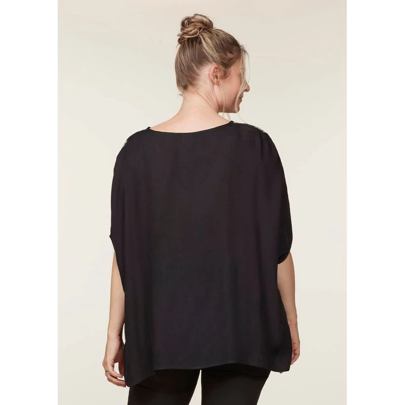 EQL Women's Embroidered EQ Stripe Top - Black 6 EQL Women's Embroidered EQ Stripe Top - Black - Image 4