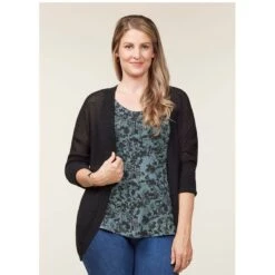 EQL Women's Mesh Cocoon Cardigan - Black -Equestrian Supplies 644798 800 800