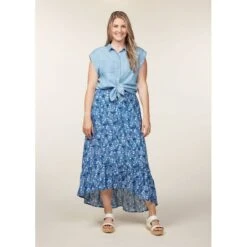 EQL Women's Tencel Rolled Cuff Shirt - Chambray -Equestrian Supplies 644825 800 800