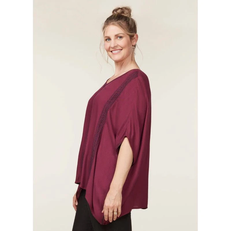EQL Women's Embroidered EQ Stripe Top - Sangria 5 EQL Women's Embroidered EQ Stripe Top - Sangria - Image 3