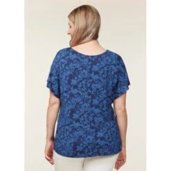 EQL Women's Allure Ecovero Short Sleeve Top - Ink Countryside 10 EQL Women's Allure Ecovero Short Sleeve Top - Ink Countryside -Equestrian Supplies 645268 800 800