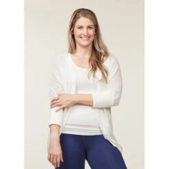 EQL Women's Mesh Cocoon Cardigan - Soft White 5 EQL Women's Mesh Cocoon Cardigan - Soft White -Equestrian Supplies 650150 800 800