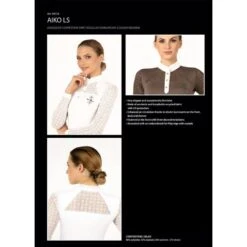 Fair Play Women's Aiko Long Sleeve Competition Shirt - Taupe Grey 7 Fair Play Women's Aiko Long Sleeve Competition Shirt - Taupe Grey -Equestrian Supplies 655590 800 800