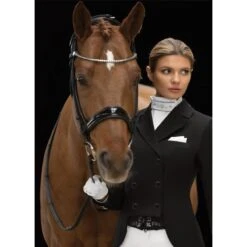 Fair Play Alicia Fleur Ready Tied Stock Tie - White 6 Fair Play Alicia Fleur Ready Tied Stock Tie - White -Equestrian Supplies 656428 800 800