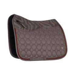 Horze Kenya Anti Slip Dressage Saddle Pad - Iron Grey Brown