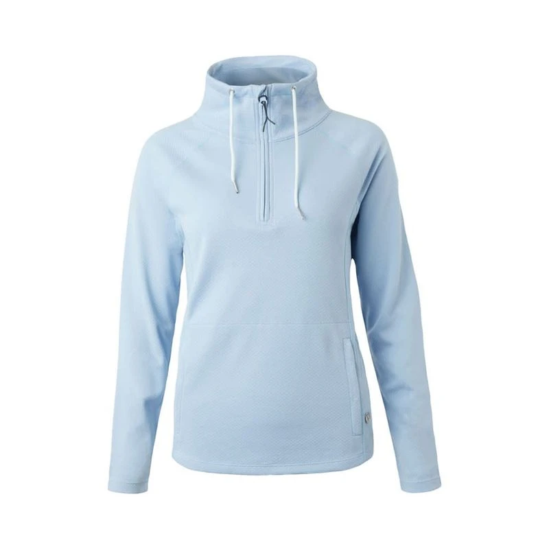 Horze Women's Ira Technical Half Zip Sweatshirt With High Neck - Cashmere Blue 3 Horze Women's Ira Technical Half Zip Sweatshirt With High Neck - Cashmere Blue