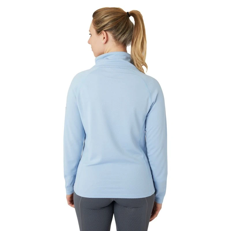 Horze Women's Ira Technical Half Zip Sweatshirt With High Neck - Cashmere Blue 5 Horze Women's Ira Technical Half Zip Sweatshirt With High Neck - Cashmere Blue - Image 3