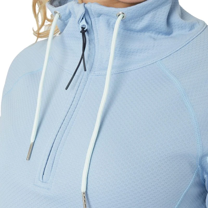 Horze Women's Ira Technical Half Zip Sweatshirt With High Neck - Cashmere Blue 6 Horze Women's Ira Technical Half Zip Sweatshirt With High Neck - Cashmere Blue - Image 4