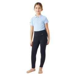 Horze Kids' Yana Knee Patch Tights - Dark Navy 10 Horze Kids' Yana Knee Patch Tights - Dark Navy -Equestrian Supplies 659988 800 800