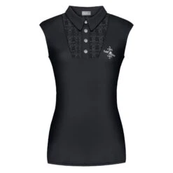 Fair Play Women's Alina Sleeveless Polo Shirt - Black