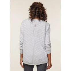 EQL Women's Chevron Pointelle Sweater - Heather Grey -Equestrian Supplies 669732 800 800