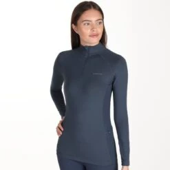 Shires Aubrion Women's Revive Long Sleeve Sun Shirt - Navy 10 Shires Aubrion Women's Revive Long Sleeve Sun Shirt - Navy -Equestrian Supplies 672648 800 800