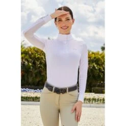 RJ Classics Women's Sofia Long Sleeve Show Shirt - White -Equestrian Supplies 673806 800 800