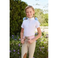 RJ Classics Kids' Sadie Jr 37.5 Short Sleeve Show Shirt - White /Mermaid Tie Dye -Equestrian Supplies 673828 800 800