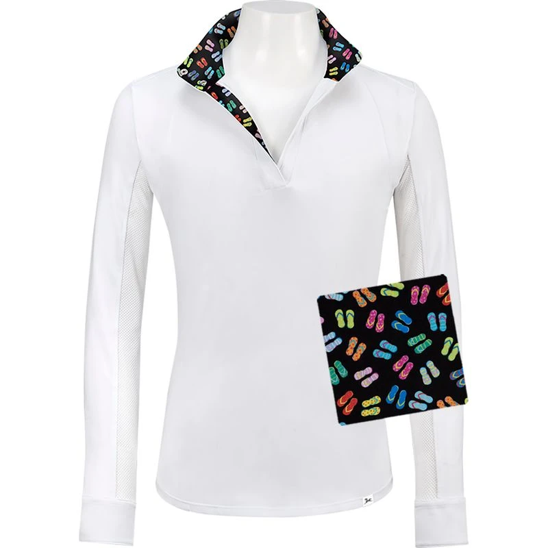 RJ Classics Kids' Maddie Jr 37.5 Show Shirt - White/Flip Flops 3 RJ Classics Kids' Maddie Jr 37.5 Show Shirt - White/Flip Flops