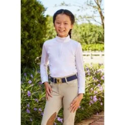 RJ Classics Kids' Maddie Jr 37.5 Show Shirt - White/Flip Flops 7 RJ Classics Kids' Maddie Jr 37.5 Show Shirt - White/Flip Flops -Equestrian Supplies 675626 800 800