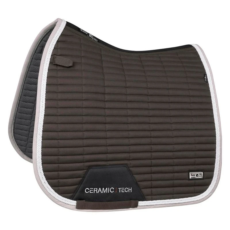 Fair Play Quartz Ceramic Dressage Saddle Pad - Taupe Grey 3 Fair Play Quartz Ceramic Dressage Saddle Pad - Taupe Grey