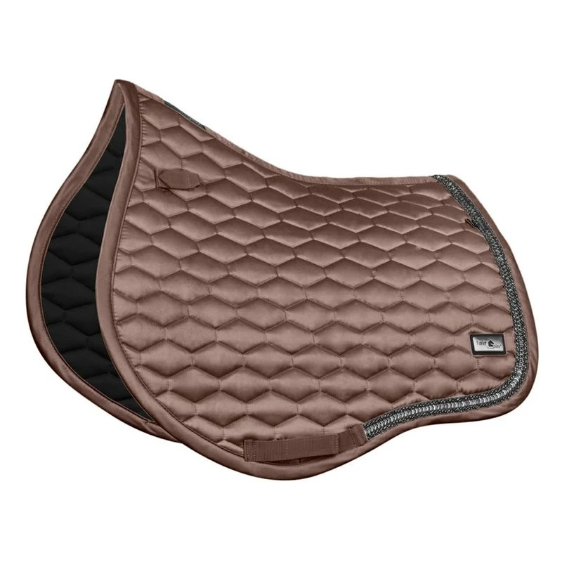 Fair Play Hexagon Arrow Jump Saddle Pad - Taupe Grey 3 Fair Play Hexagon Arrow Jump Saddle Pad - Taupe Grey