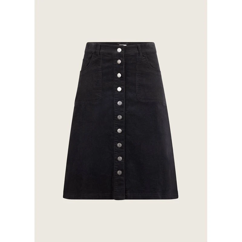 EQL Women's Soft Stretch Corduroy Skirt - Black 3 EQL Women's Soft Stretch Corduroy Skirt - Black