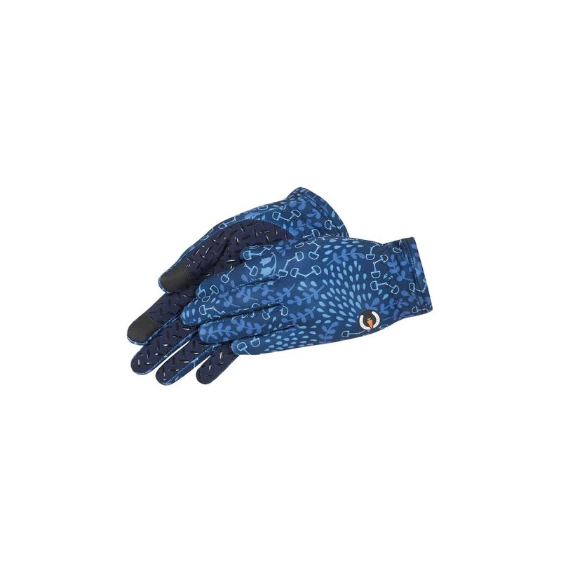 Kerrits Kids' Thermo Tech Printed Gloves - Ink Snaffle Harmony 3 Kerrits Kids' Thermo Tech Printed Gloves - Ink Snaffle Harmony