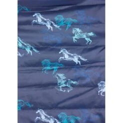 Kerrits Kids' Pony Tracks Reversible Quilted Jacket - Ink Run Free/Peacock -Equestrian Supplies 682769 800 800