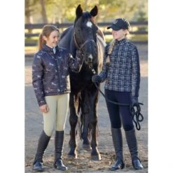 Kerrits Kids' Pony Tracks Reversible Quilted Jacket - Black Run Free/Black -Equestrian Supplies 683177 800 800