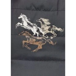 Kerrits Kids' Pony Tracks Reversible Quilted Jacket - Black Run Free/Black -Equestrian Supplies 683178 800 800