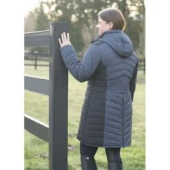 Kerrits Women's Horsey Houndstooth Insulated Parka - Ink Houndstooth/Black -Equestrian Supplies 683242 800 800