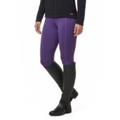 Kerrits Women's Power Stretch Knee Patch Pocket Tights - Huckleberry -Equestrian Supplies 683628 800 800