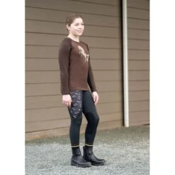 Kerrits Kids' Knee Patch Performance Tights - Black/Black Mini Run Free 8 Kerrits Kids' Knee Patch Performance Tights - Black/Black Mini Run Free -Equestrian Supplies 686909 800 800