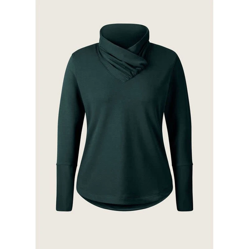 EQL Women's Weekender Wrap Neck Top - Hunter 3 EQL Women's Weekender Wrap Neck Top - Hunter