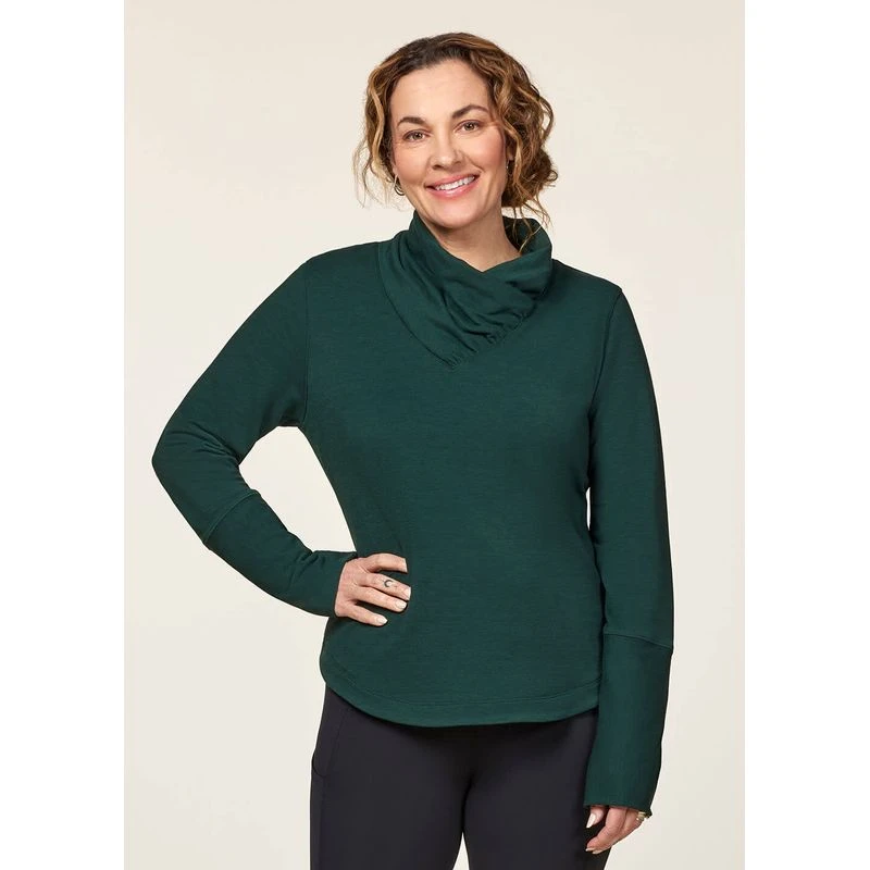 EQL Women's Weekender Wrap Neck Top - Hunter 4 EQL Women's Weekender Wrap Neck Top - Hunter - Image 2