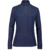 RJ Classics Women's Logan Zip Tech Shirt - Twilight Blue Heather 1 RJ Classics Women's Logan Zip Tech Shirt - Twilight Blue Heather -Equestrian Supplies 691415 800 800