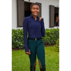 RJ Classics Women's Logan Zip Tech Shirt - Twilight Blue Heather 8 RJ Classics Women's Logan Zip Tech Shirt - Twilight Blue Heather -Equestrian Supplies 691416 800 800