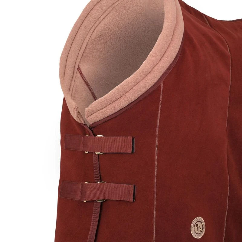 Horze Terrazzo Double Bonded Fleece Cooler - Smoked Paprika 4 Horze Terrazzo Double Bonded Fleece Cooler - Smoked Paprika - Image 2