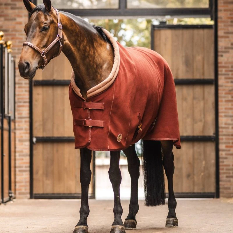 Horze Terrazzo Double Bonded Fleece Cooler - Smoked Paprika 6 Horze Terrazzo Double Bonded Fleece Cooler - Smoked Paprika - Image 4