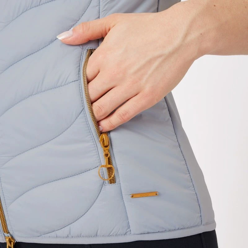 Horze Women's Shannon Light Padded Vest - Grey Dawn 7 Horze Women's Shannon Light Padded Vest - Grey Dawn - Image 5