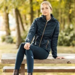 Horze Women's Shannon Light Padded Jacket - Dark Navy 12 Horze Women's Shannon Light Padded Jacket - Dark Navy -Equestrian Supplies 695587 800 800