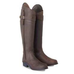 B Vertigo Women's Ashley Waterproof Tall Riding Boots - Brown