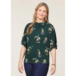 EQL Women's Lexi Cowl Neck Dolman Shirt - Ivy Hunt Field Floral -Equestrian Supplies 698385 800 800