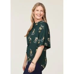 EQL Women's Lexi Cowl Neck Dolman Shirt - Ivy Hunt Field Floral -Equestrian Supplies 698386 800 800