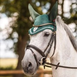 B Vertigo Evolve Crochet Silent Ear Net - Jungle Green 7 B Vertigo Evolve Crochet Silent Ear Net - Jungle Green -Equestrian Supplies 699183 800 800