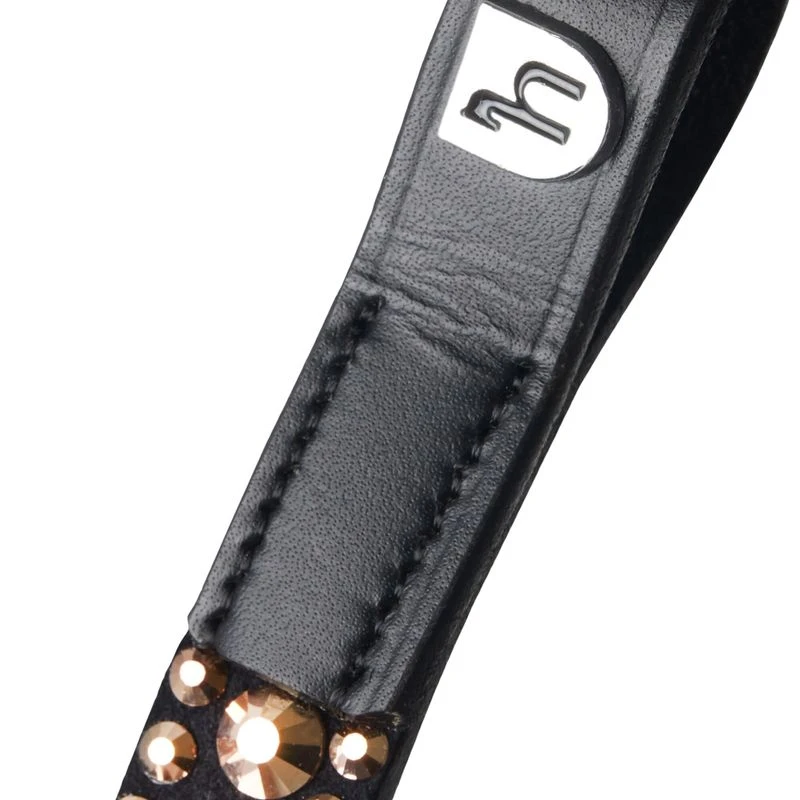 Horze St. Moritz Curved Crystal Browband - Fir Green 4 Horze St. Moritz Curved Crystal Browband - Fir Green - Image 2