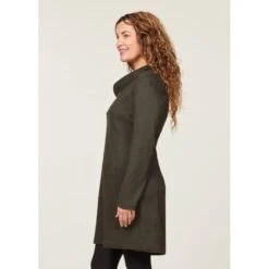 EQL Women's Textured Cowl Neck Dress - Evergreen 10 EQL Women's Textured Cowl Neck Dress - Evergreen -Equestrian Supplies 700543 800 800