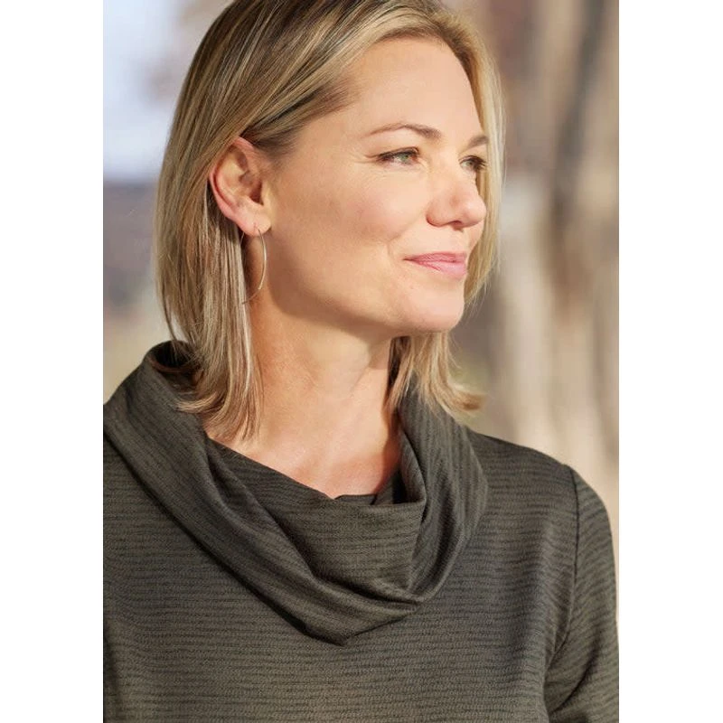 EQL Women's Textured Cowl Neck Dress - Evergreen 7 EQL Women's Textured Cowl Neck Dress - Evergreen - Image 5